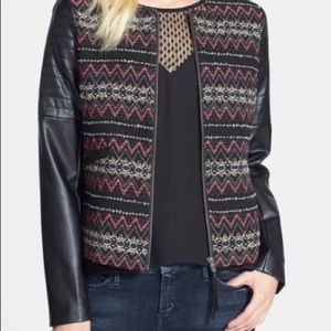 Ella Moss Faux Leather Sleeve Jacket
